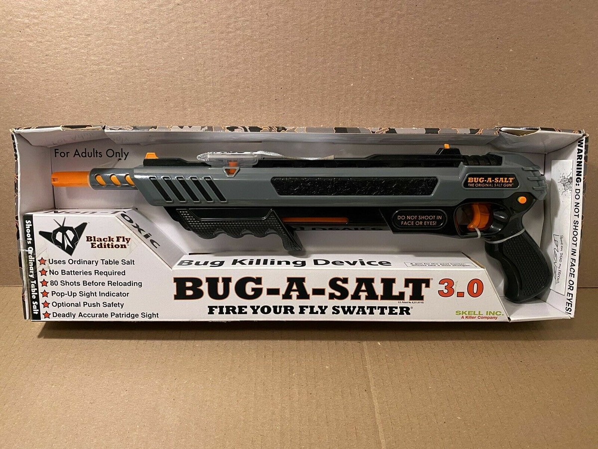 BUG-A-SALT Black Fly Edition 3.0 Salt GUN Rifle Non-Toxic Bug Killing  Device