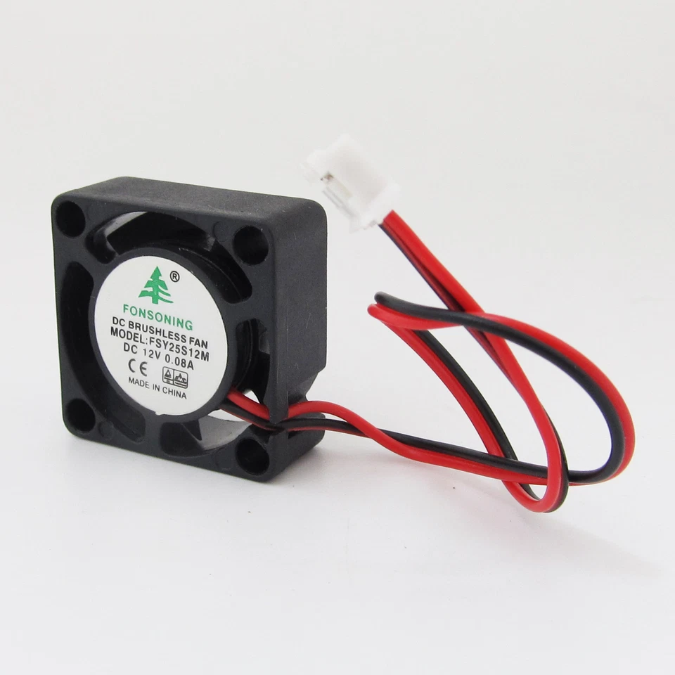 50pcs Brushless DC Cooling Fan 25x25x10mm 25mm 2510 12V 0.08A 5 blades 2pin - Image 3 of 4