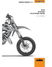 KTM Owners Manual Book Guide 2021 50 SX, 50 SX Mini & 50 SX Factory Edition