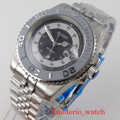 Bliger 40mm Automatic Mens Watch Sapphire Crystal Miyota 8215 PT5000 Movement