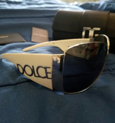 Dolce and Gabbana White Sunglasses | eBay