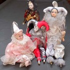 Lot of Jester Harlequin Dolls including Limited Edition BRADLEY Doll Musical