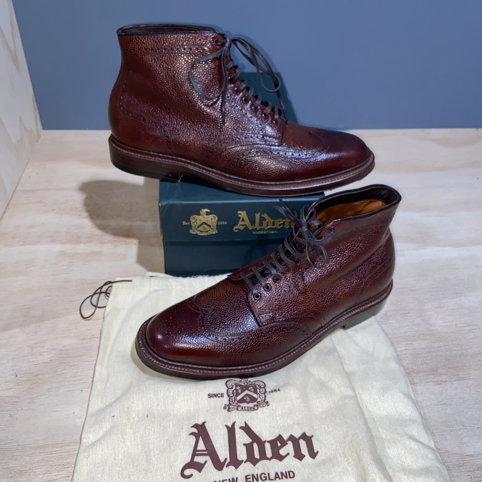 Alden D8836 Brown Scotch Grain Wing Tip Boot | Alden Model Project