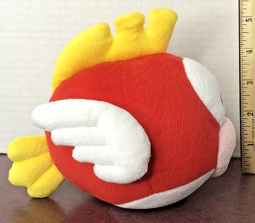 Super Mario Bros Stuffed Plush Cheep Cheep 5.5" Toy 2017 Nintendo Little Buddy - Picture 3 of 10