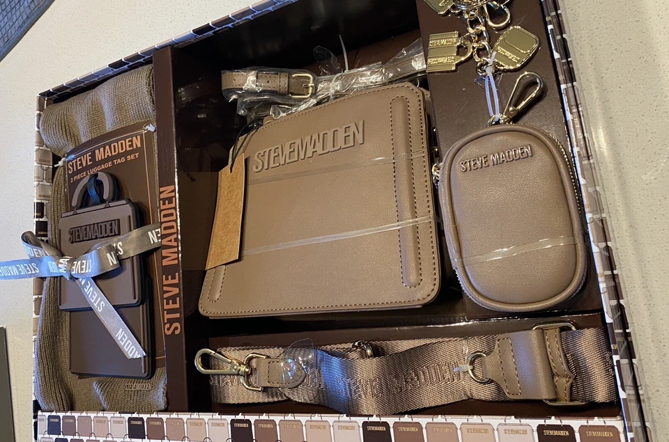 Steve Madden All About The Evelyn Set de Regalo Champiñón - Bolso, Correas, Bolsa, Bufanda Foto 2 de 3