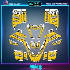 Yamaha Blaster YFS 200 yfs200 Decalcomanie Adesivi Grafici Kit Completo ATV Q...