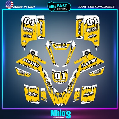 Yamaha Blaster YFS 200 yfs200 Aufkleber Grafik Sticker Full Kit ATV Quad Wrap