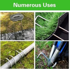Heavy-Duty Weed Control Membrane Pegs BLACK for Secure Fabric and better control