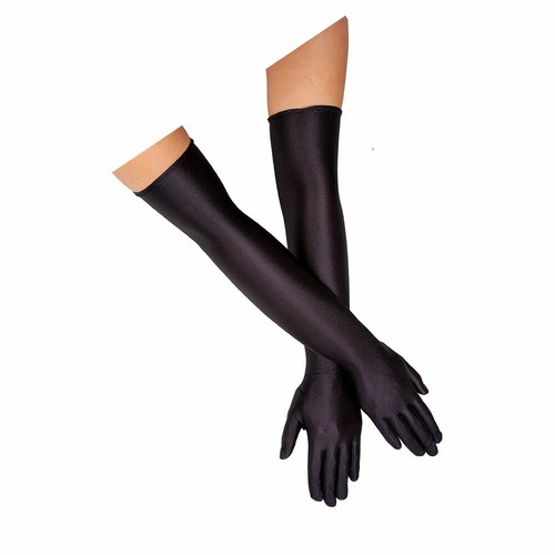 Long 56cm Satin Gloves Elbow Length 