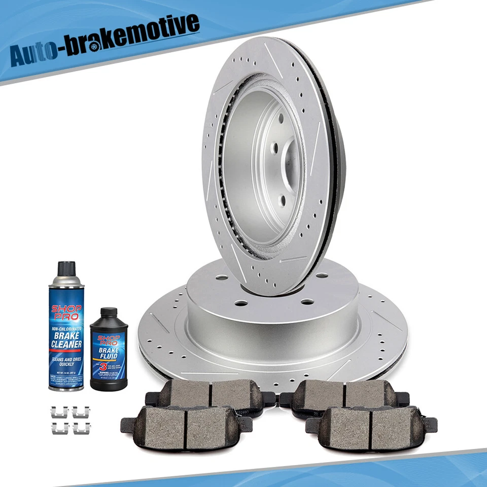 PARA NISSAN LEAF 2008 2009-2017 NISSAN ROGUE ROTORES DE FRENO TRASERO Y PASTILLAS CERÁMICAS Foto 2 de 4