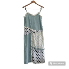 English Factory Womens Mixed Print Slip Dress Size M NWT Adjustable Straps