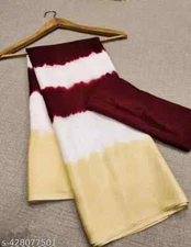 Designer Chiffon Saree With Unstitched Blouse Piece Women's Festive Party Wear