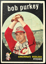 1959 Topps #506  BOB PURKEY  Cincinnati Redlegs MLB baseball card EX