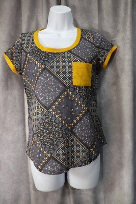 Self Esteem Jr's Gray Aztec/Floral AOP T-Shirt Size Small