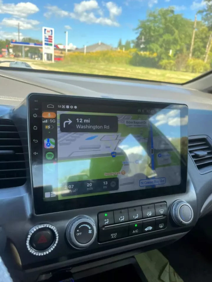 Para Honda Civic 2006-2011 Apple CarPlay Auto Android 15 Coche Radio Estéreo Wifi Foto 2 de 4