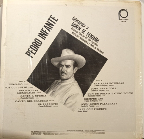 PEDRO INFANTE - INTERPRETA A RUBEN DE PENJAMO - 1979 MEXICAN LP, RANCHERAS - Picture 2 of 4