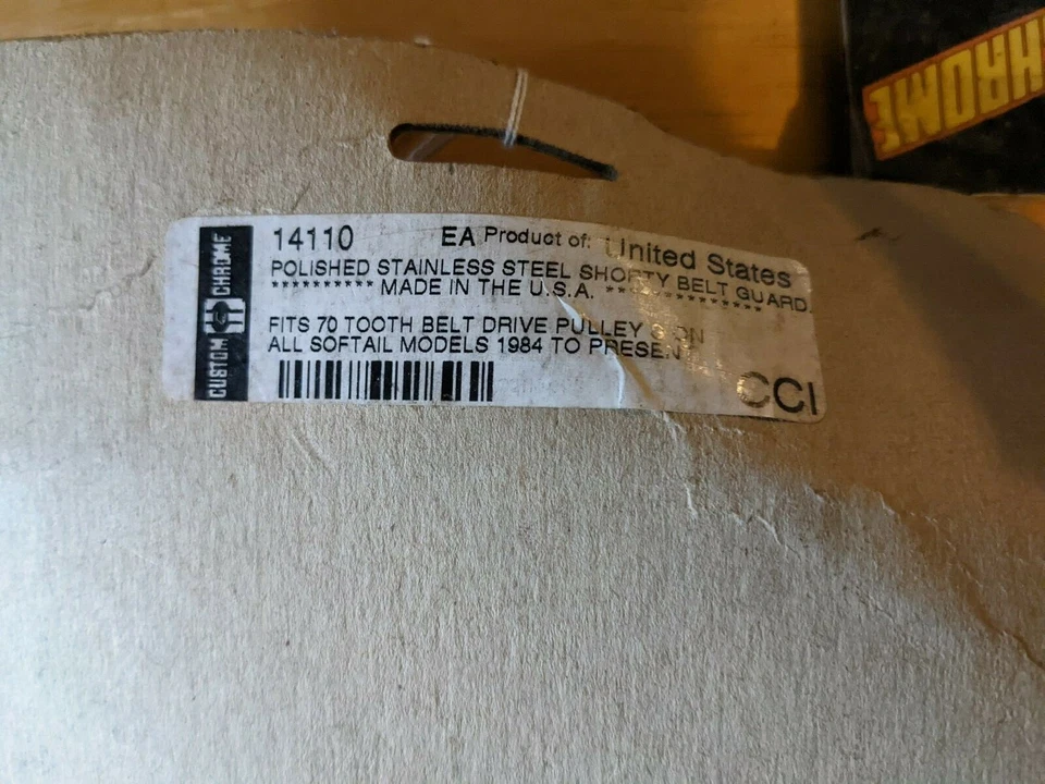PROTECTOR CINTURÓN HARLEY DAVIDSON LANDMARK CROMO "CORTO" PARA SOFTAIL con POLEA 70 T Foto 4 de 4