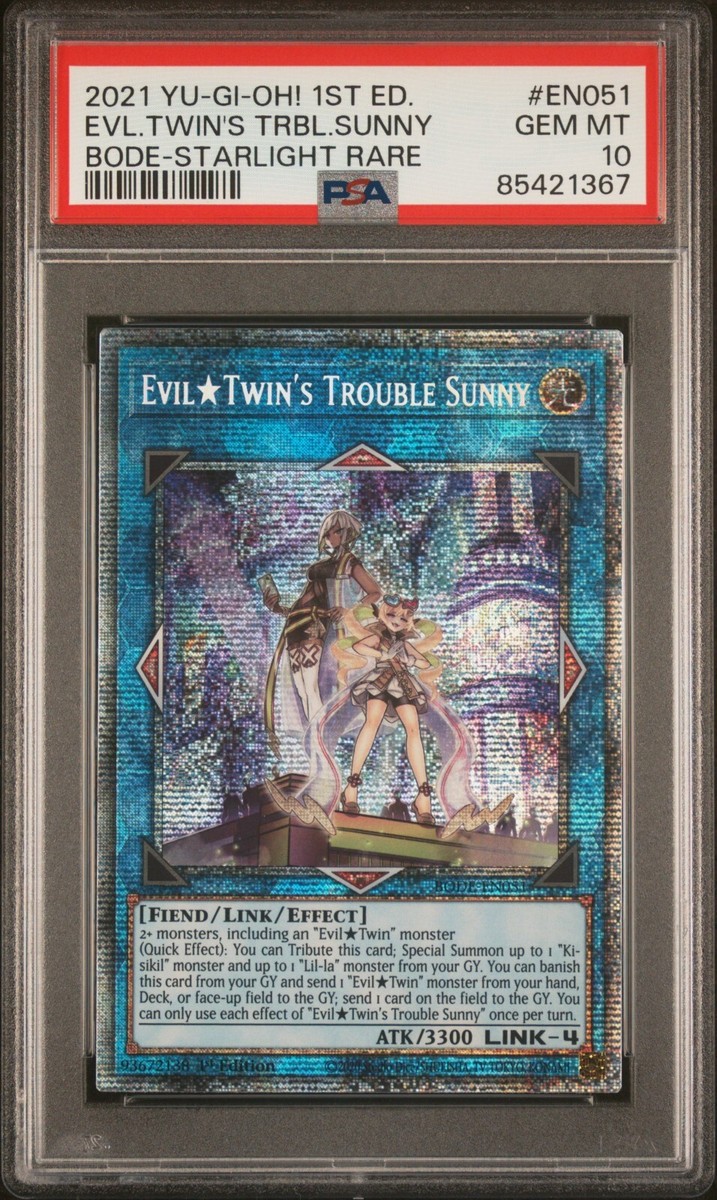 Evil twin's trouble sunny 1st Edition starlight rare PSA 10 Evil twin's trouble sunny 1st Edition starlight rare PSA 10
