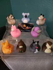 Rubber Ducks- Koala, Roo, Platypus, Otter, Porcupine, Llama, Skunk, Coon, Possum
