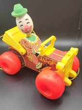 Vintage 1965 Fisher Price Wooden Car Jalopy Childs Pull Toy 724 USA