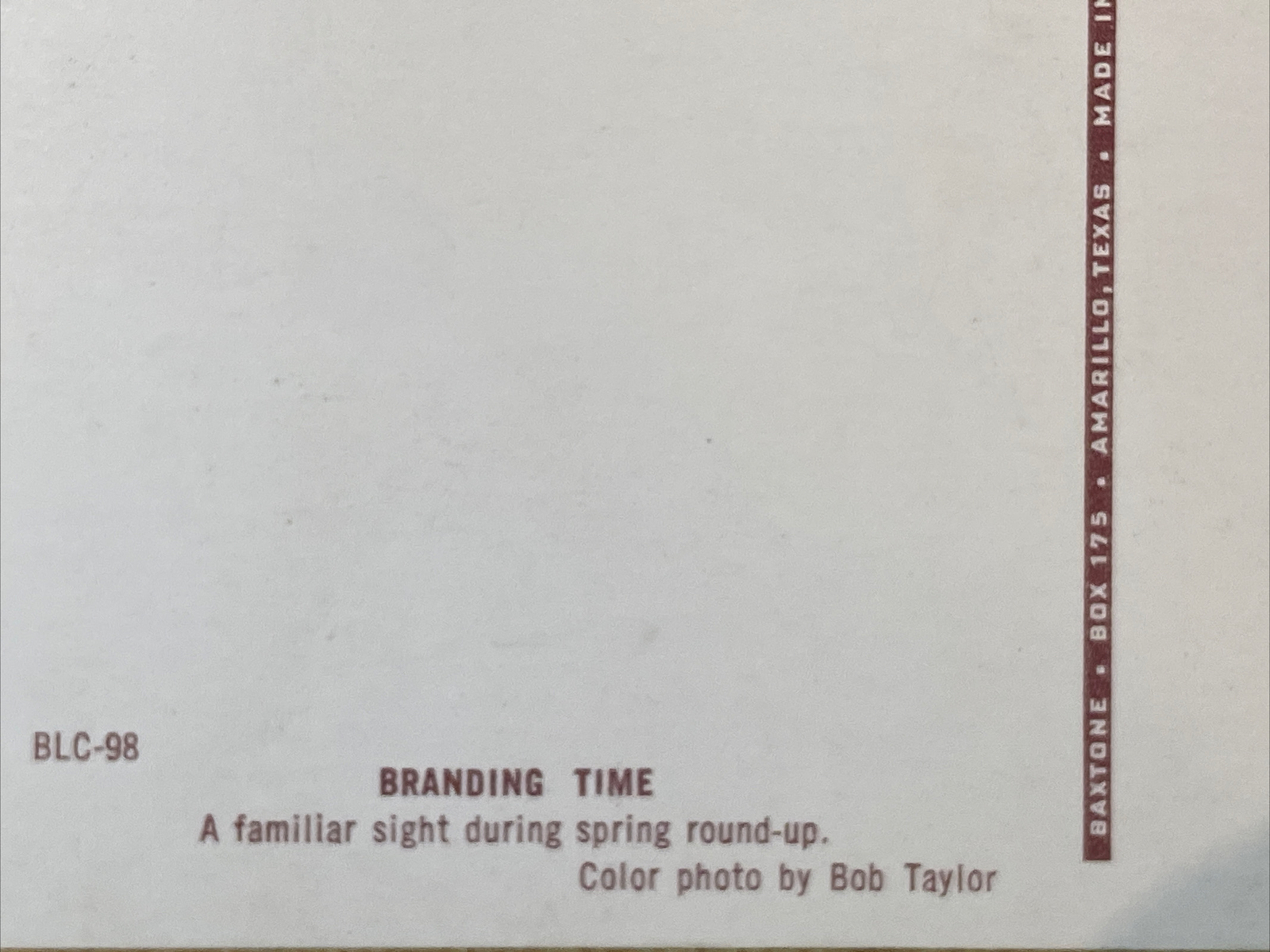 Miller's News Branding Time Postcard Mobridge, South Dakota View