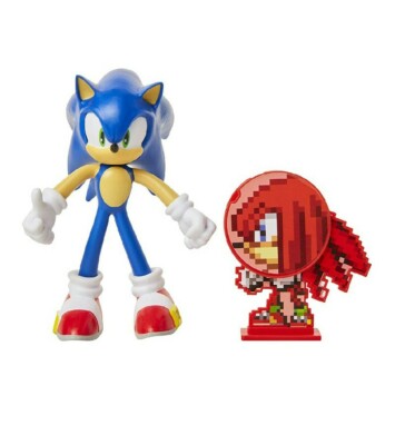 Sonic The Hedgehog Sonic w/ Knuckles Disk Action Figure 4