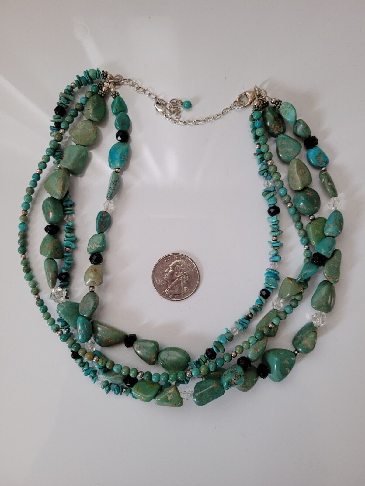 Multi-strand Turquoise Necklace (1006) - image 2
