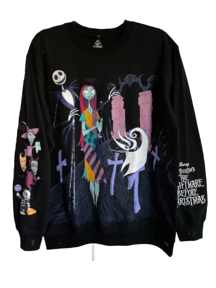 Disney Nightmare Before Christmas Sweatshirts JACK SALLY or TRIPLE THREAT  S-XL