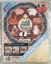 Plaid Apple Bits "Family Farm" Wood Cut  Paste French Country 59220 Vintage NEW