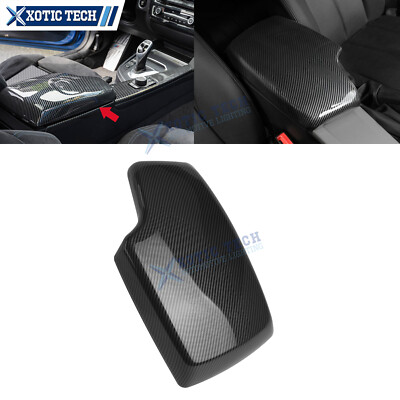 Carbon Fiber ABS Center Console Storage Box Panel Molding Cover For BMW F30 F31