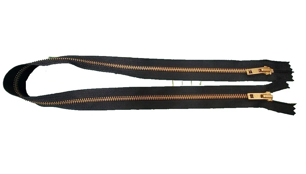 Cinta de poliéster negro 2-Way regular cremalleras