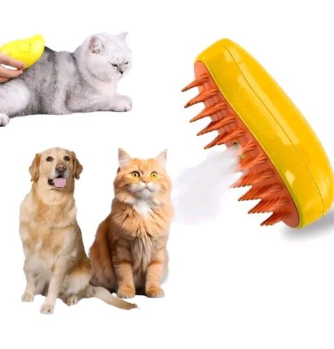 3 In 1 Dog Cat Steam Brush Pet Electric Spray Massage Comb Pet Hair Removal Comb