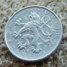 Münzen, eine Münze über 50 HALERU, 1993 Jahr!!! Tschechische Republik !! " B "