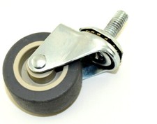  Set of 60 Threaded Swivel Casters 2" x 7/8" Gray - 3/8"-16 Thread 1- 1/4" Stem