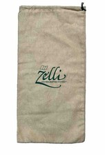Zelli Dust Bag Shoes Handbag 7.5  x14.5  Drawstring Logo Brown Designer Italy