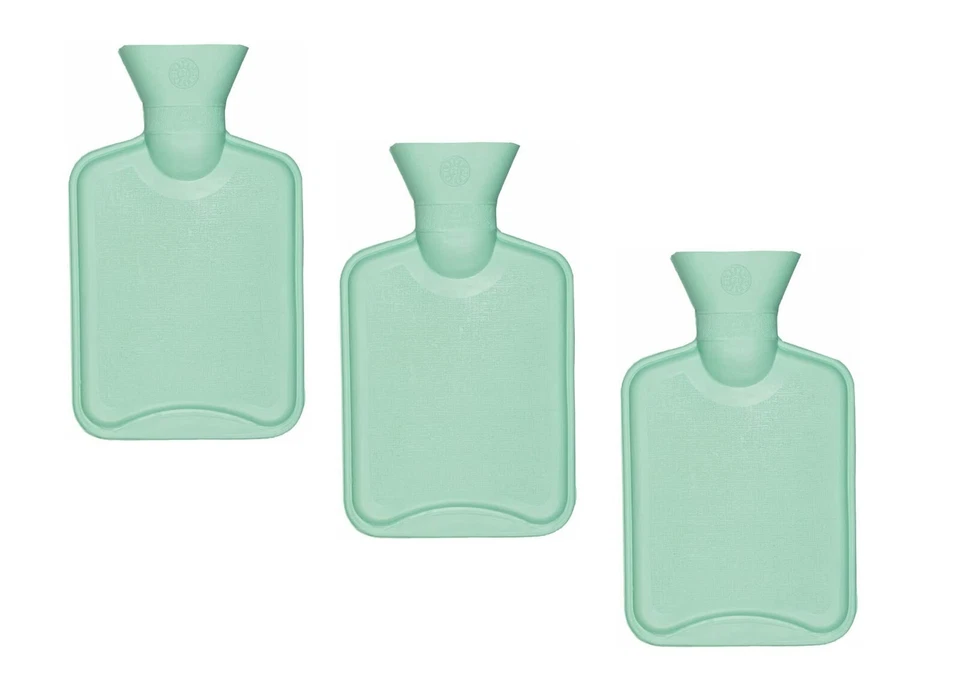 INVERO Wärmflasche 1L Schmerzlinderung Rücken Nacken Beine Schultern kuschelige Winternächte x3