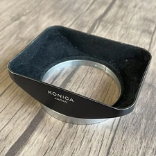 Vintage KONICA rectangular metal clamp-on hood ø 55mm for wide angle 28mm lens