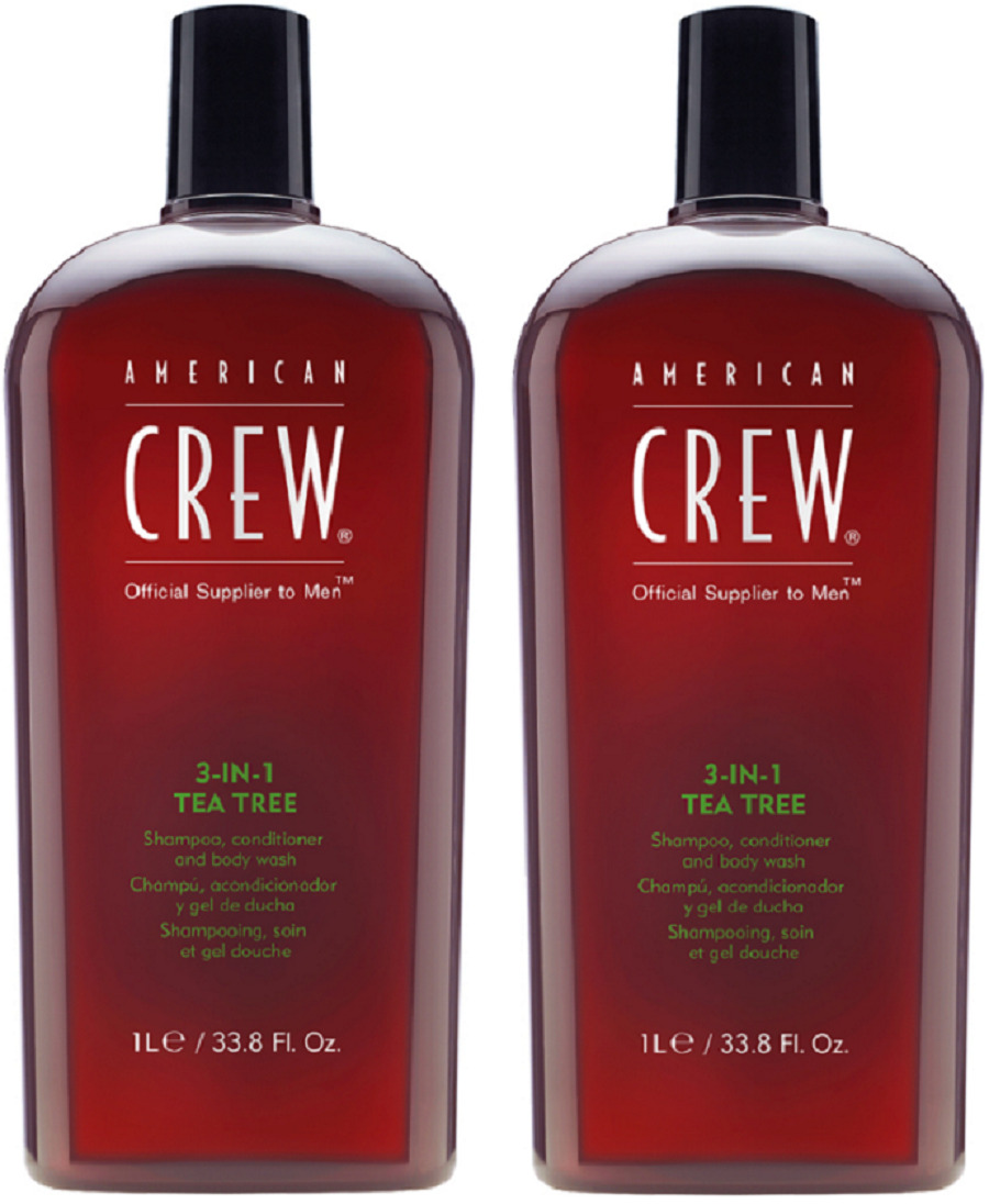 American Crew 3 In 1 Tea Tree Shampoo 33.8 Ounce    Pack Of 2