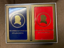 The American Friends of LaFayette Playing Cards, Gemaco Bridge Set, NEW in Box