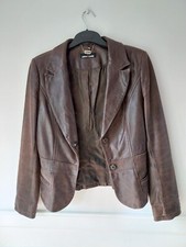 Women's/girls "pierre Cardin" Leather Jacket, Sz36, Armpit To Armpit 17 Inch.