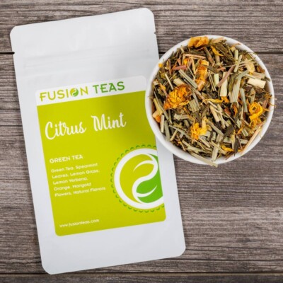 Citrus Mint Green Tea - Premium Loose Leaf Blend - Fusion Teas