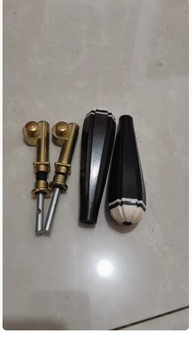 Ebony  erhu shaft Erhu mechanical shaft short type with copper  Erhu short shaft - Image 2 of 4