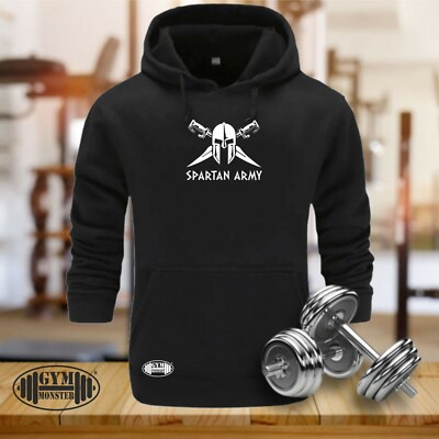 Spartan Army Hoodie Gym Clothing Bodybuilding Training Workout