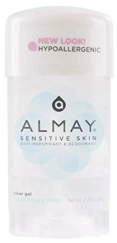 12 Almay Sensitive Skin FRAGRANCE FREE CLEAR GEL Antiperspirant Deodorant 2.25oz - Image 4 of 4