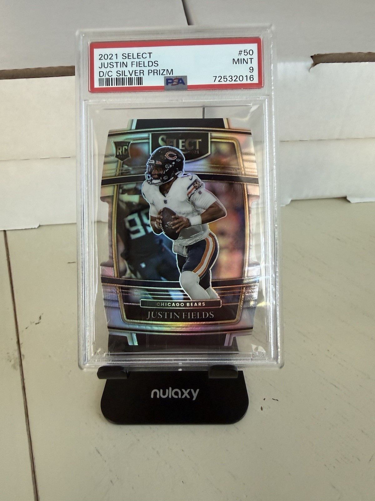 2021 Panini Select Justin Fields #50 Silver Prizm Die-Cut Rookie Chicago Bears