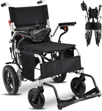 Foldable Lightweight Electric Wheelchair, 500W 46Lb Wheel Chair All Terrain Tire