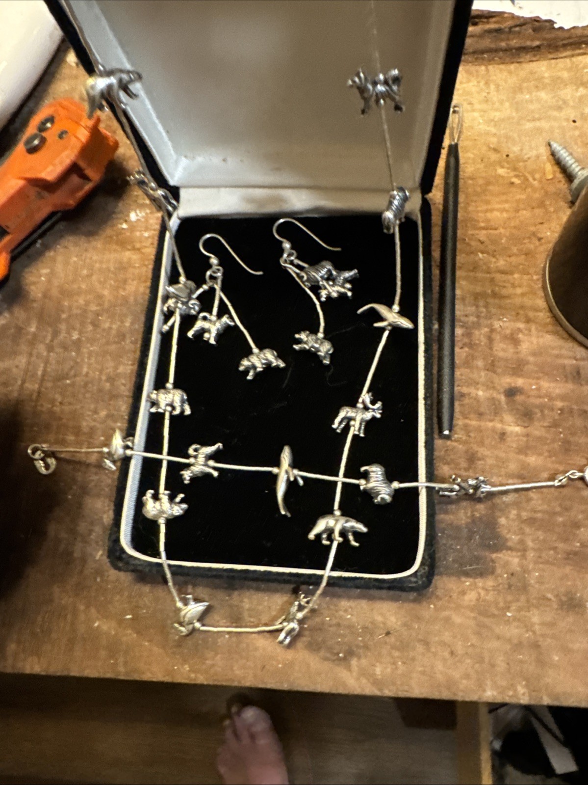 K. B. N.  Sterling Native American Animal Fetish Set.