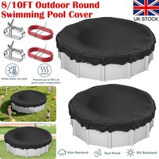 Round Pool Cover 8ft 10ft Waterproof Solar Heat Retention Cover for Garden Pool