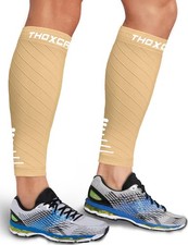 Thoxcare Calf Compression Sleeve Men Women (2 Pairs), Leg Support Footless