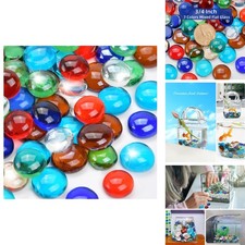 RUOJAS 10LB Mixed Color Flat Glass Marbles Vase Filler Gemstone Beads